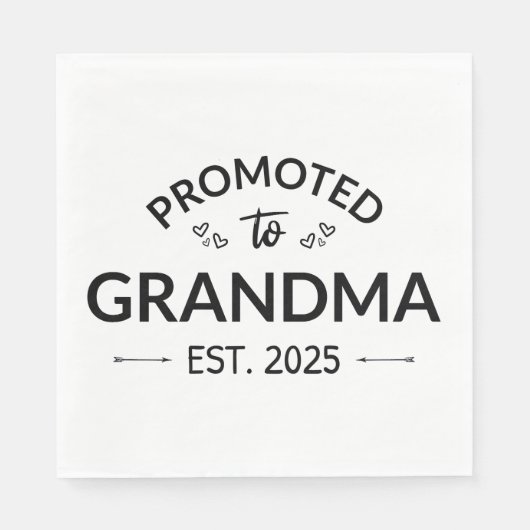 Gepromoveerd bij oma Est. 2025 II Servet (Voorkant)
