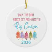Gepromoveerd naar Big Cousin Niece Ornament (Voorkant)
