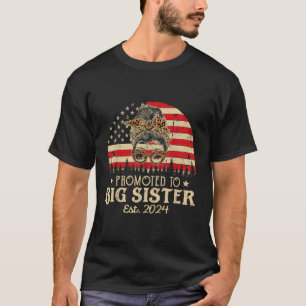 Gepromoveerd naar Big Sister EST 2024 Vrouwen USA  T-shirt