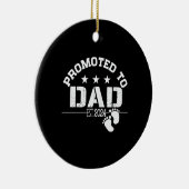 Gepromoveerd naar Dad 2024 Keramisch Ornament (Rechts)