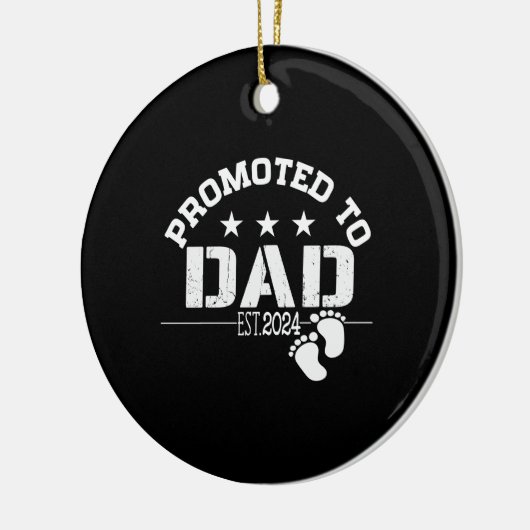 Gepromoveerd naar Dad 2024 Keramisch Ornament (Links)