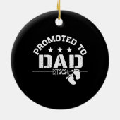 Gepromoveerd naar Dad 2024 Keramisch Ornament (Achterkant)