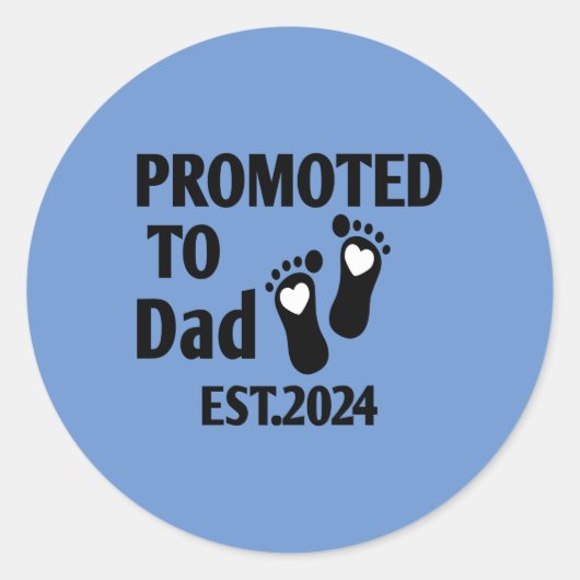 Gepromoveerd naar dad 2024 ronde sticker (Voorkant)