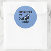 Gepromoveerd naar dad 2024 ronde sticker (Tas)