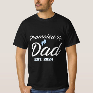 Gepromoveerd naar dad est 2024 t-shirt