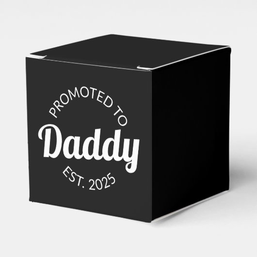 Gepromoveerd naar Daddy Est. 2025 I Bedankdoosjes (Voorkant Zijde)