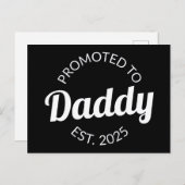 Gepromoveerd naar Daddy Est. 2025 I Briefkaart (Voorkant / Achterkant)