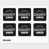 Gepromoveerd naar Daddy Est. 2025 II Vierkante Sticker (Vel)