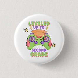 Gepromoveerd naar de tweede klas ronde button 3,2 cm