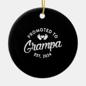 Gepromoveerd naar Grampa Est 2024 Grappig nieuw Gr Keramisch Ornament (Voorkant)