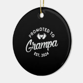 Gepromoveerd naar Grampa Est 2024 Grappig nieuw Gr Keramisch Ornament (Links)