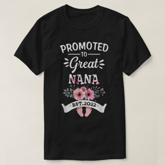 Gepromoveerd naar Great Nana Est 2022 Costume Cute T-shirt (Design voorkant)