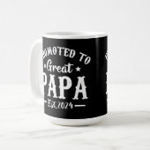 Gepromoveerd naar Great Papa Est 2024 T shirt Koffiemok (Voorkant links)