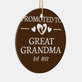 Gepromoveerd naar grootmoeder 2022 New Great Grand Keramisch Ornament (Rechts)