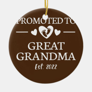 Gepromoveerd naar grootmoeder 2022 New Great Grand Keramisch Ornament
