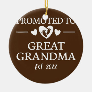 Gepromoveerd naar grootmoeder 2022 New Great Grand Keramisch Ornament