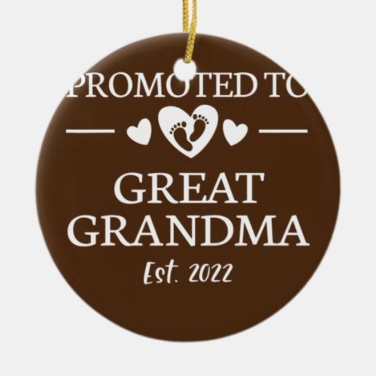Gepromoveerd naar grootmoeder 2022 New Great Grand Keramisch Ornament (Voorkant)