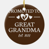 Gepromoveerd naar grootmoeder 2022 New Great Grand Keramisch Ornament (Achterkant)