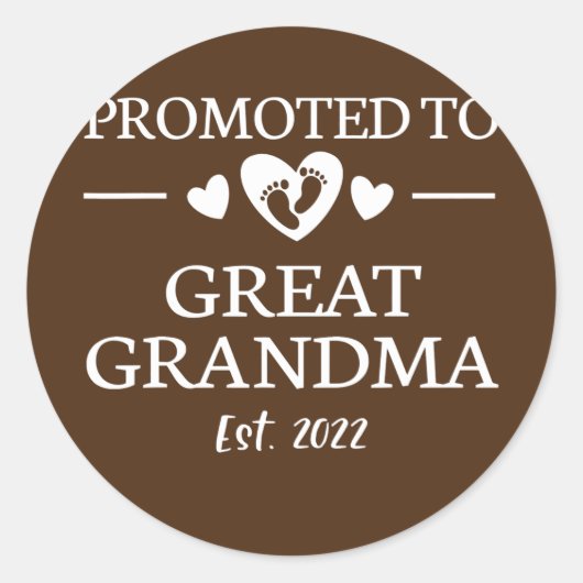 Gepromoveerd naar grootmoeder 2022 New Great Grand Ronde Sticker (Voorkant)