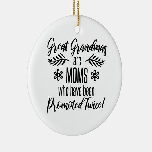 Gepromoveerd naar grootmoeder keramisch ornament (Rechts)