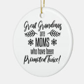 Gepromoveerd naar grootmoeder keramisch ornament (Links)