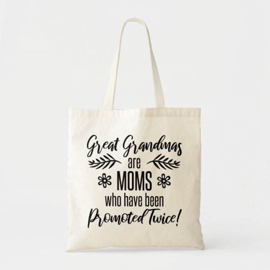 Gepromoveerd naar grootmoeder tote bag (Voorkant)