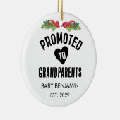 Gepromoveerd naar grootouders Gepersonaliseerde Ba Keramisch Ornament (Rechts)