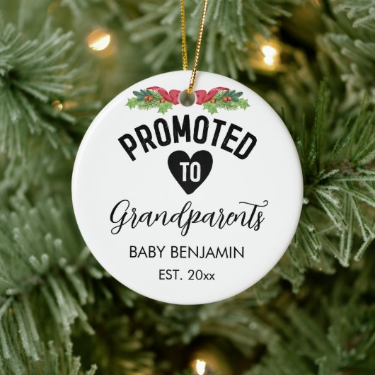 Gepromoveerd naar grootouders Gepersonaliseerde Ba Keramisch Ornament (Boom)