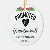 Gepromoveerd naar grootouders Gepersonaliseerde Ba Keramisch Ornament (Links)