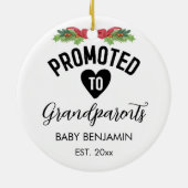 Gepromoveerd naar grootouders Gepersonaliseerde Ba Keramisch Ornament (Achterkant)