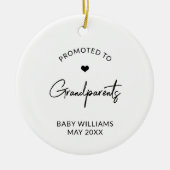 Gepromoveerd naar grootouders Nieuwe Baby Aankondi Keramisch Ornament (Voorkant)