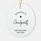 Gepromoveerd naar grootouders Nieuwe Baby Aankondi Keramisch Ornament (Links)
