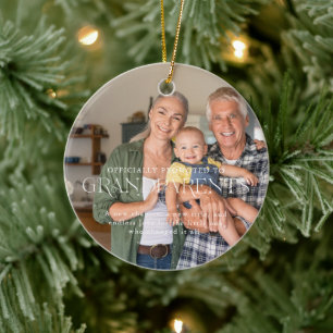 Gepromoveerd naar grootouders   sentimentele foto keramisch ornament