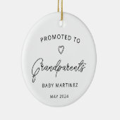 Gepromoveerd naar grootouders Zwangerschap Aankond Keramisch Ornament (Rechts)