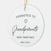 Gepromoveerd naar grootouders Zwangerschap Aankond Keramisch Ornament (Links)