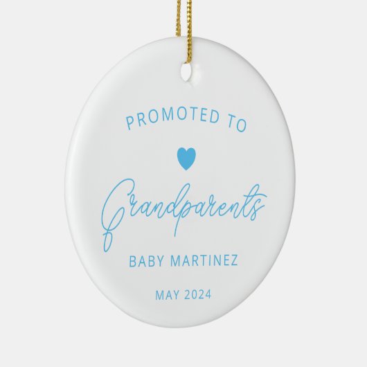 Gepromoveerd naar grootouders Zwangerschap Aankond Keramisch Ornament (Rechts)