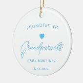 Gepromoveerd naar grootouders Zwangerschap Aankond Keramisch Ornament (Links)