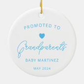 Gepromoveerd naar grootouders Zwangerschap Aankond Keramisch Ornament (Achterkant)
