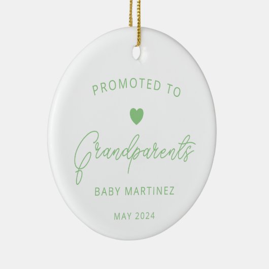 Gepromoveerd naar grootouders Zwangerschap Aankond Keramisch Ornament (Rechts)