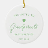 Gepromoveerd naar grootouders Zwangerschap Aankond Keramisch Ornament (Voorkant)