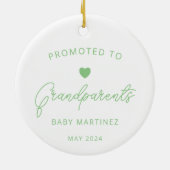 Gepromoveerd naar grootouders Zwangerschap Aankond Keramisch Ornament (Achterkant)