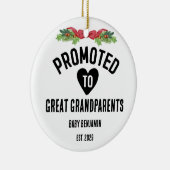 Gepromoveerd naar Grote Grootouders Gepersonalisee Keramisch Ornament (Rechts)