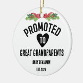 Gepromoveerd naar Grote Grootouders Gepersonalisee Keramisch Ornament (Links)