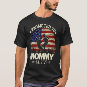 Gepromoveerd naar mama 2024 eerste keer nieuwe mam t-shirt