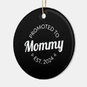 Gepromoveerd naar mama est 2024 keramisch ornament (Links)