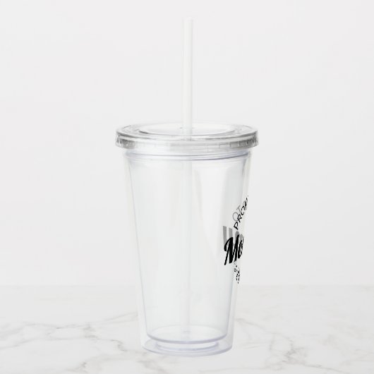 Gepromoveerd naar mama Est. 2025 I Acryl Drinkbeker (Rechts)
