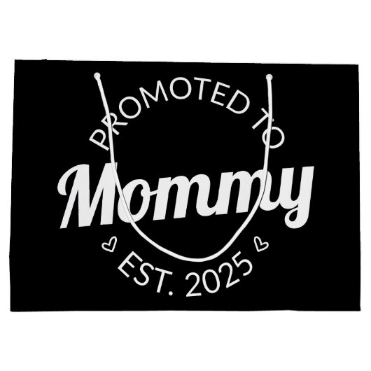Gepromoveerd naar mama Est. 2025 I Groot Cadeauzakje (Achterkant)
