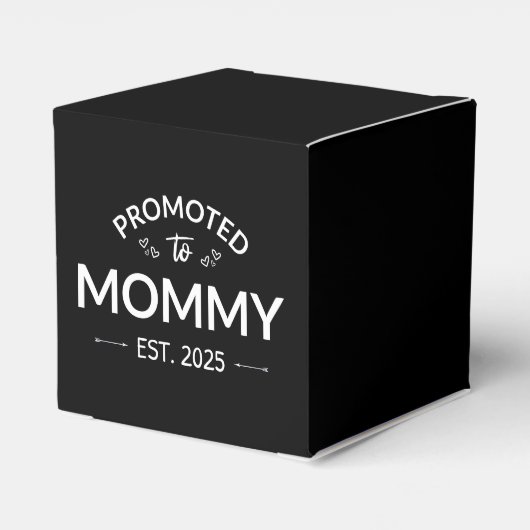 Gepromoveerd naar mama Est. 2025 II Bedankdoosjes (Achterkant)