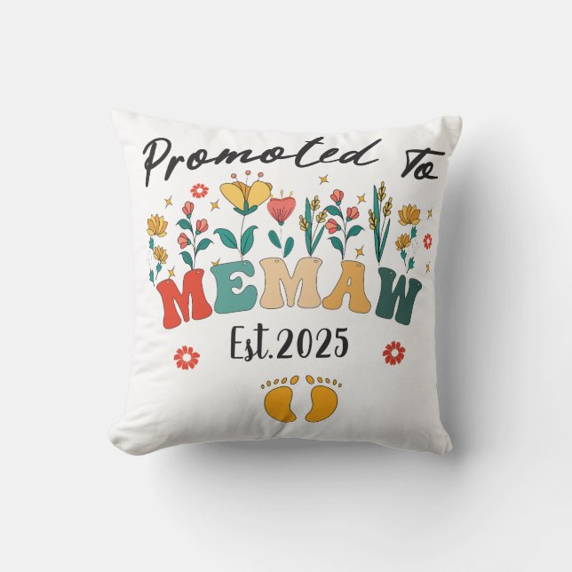 Gepromoveerd naar Memaw West. 2025: een bijzonder  Kussen (Voorkant)