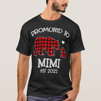 Gepromoveerd naar Mimi est 2022 red plaid beer T-shirt